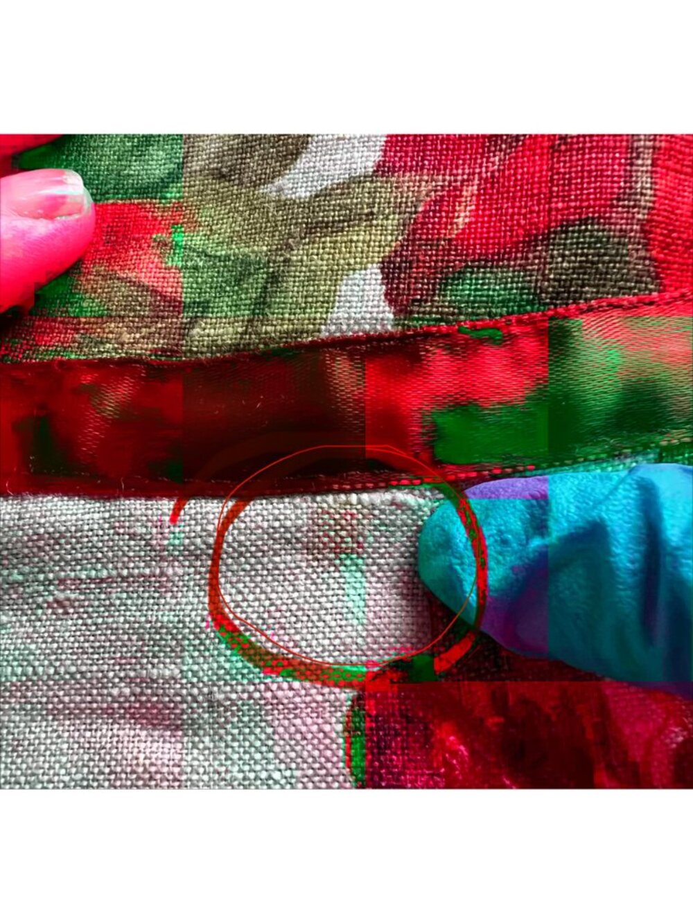 Cottagecore Fruit Print Linen Pleated Skirt Fairy Coquette Ribbon Waist Small - Picture 9 of 9